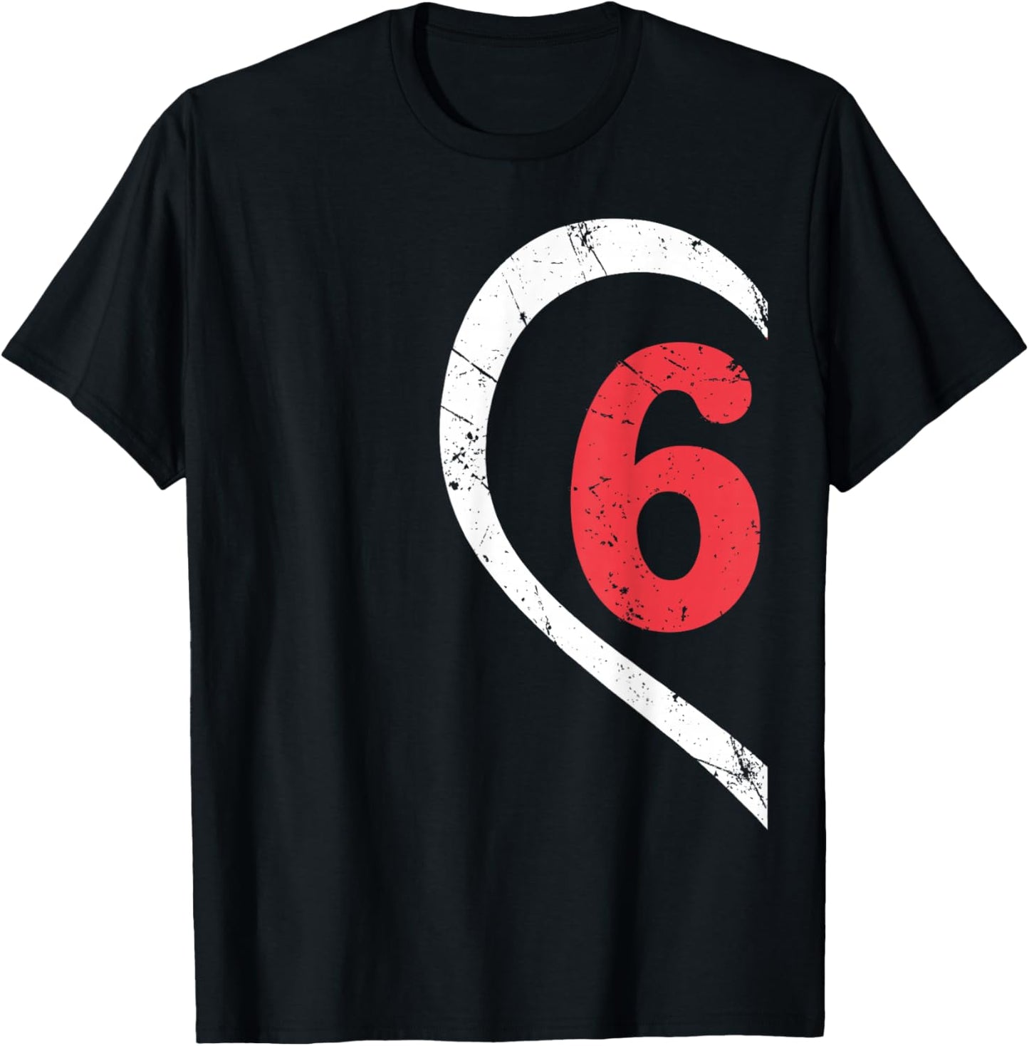 Funny Number 6 Heart Meme 67 Valentine Couple Matching T-Shirt - T-Shirt | Black