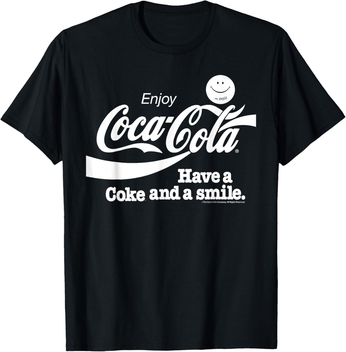 Coca Cola Have A Coke And A Smile Retro T-Shirt - T-Shirt | Black