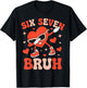 Six Seven 67 Meme Cool Valentine’s Shirt Boys Girls Kids T-Shirt - T-Shirt | Black