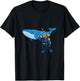 Blue Whale Scuba Diver Ocean Adventure Design T-Shirt - T-Shirt | Black