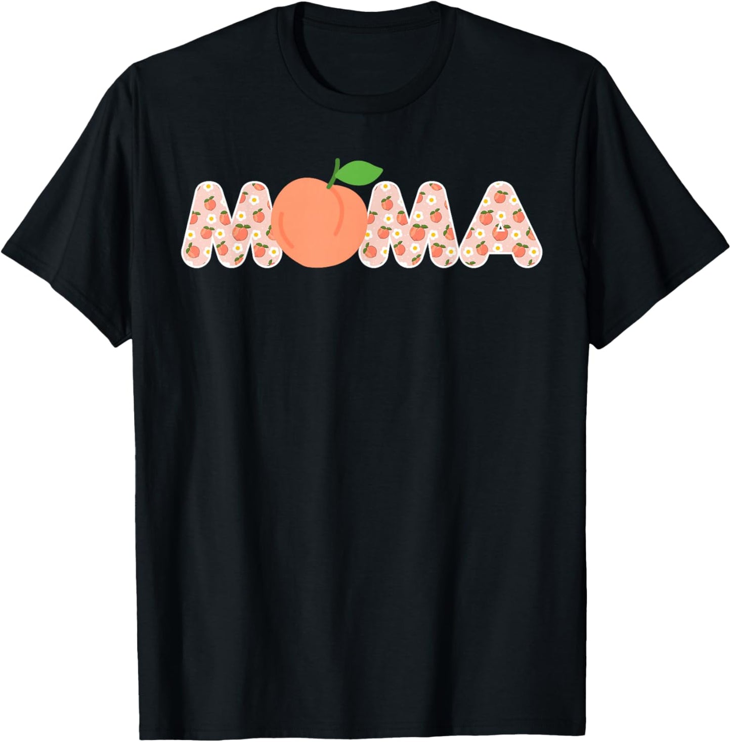 Mama of A Sweet Peach First Birthday Family Peach Party T-Shirt - T-Shirt | Black