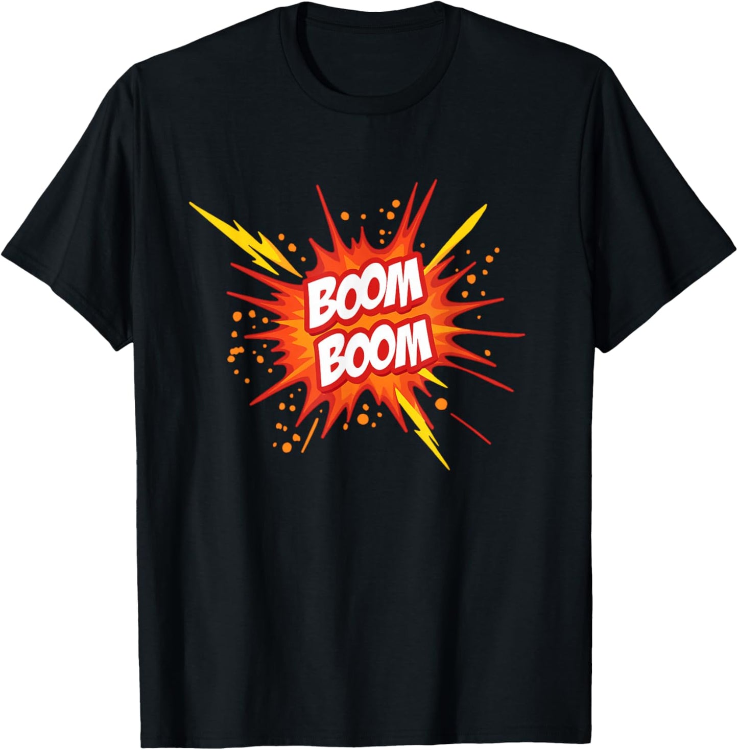 Boom Boom Design for Kids Party Fun Playful Style T-Shirt - T-Shirt | Black
