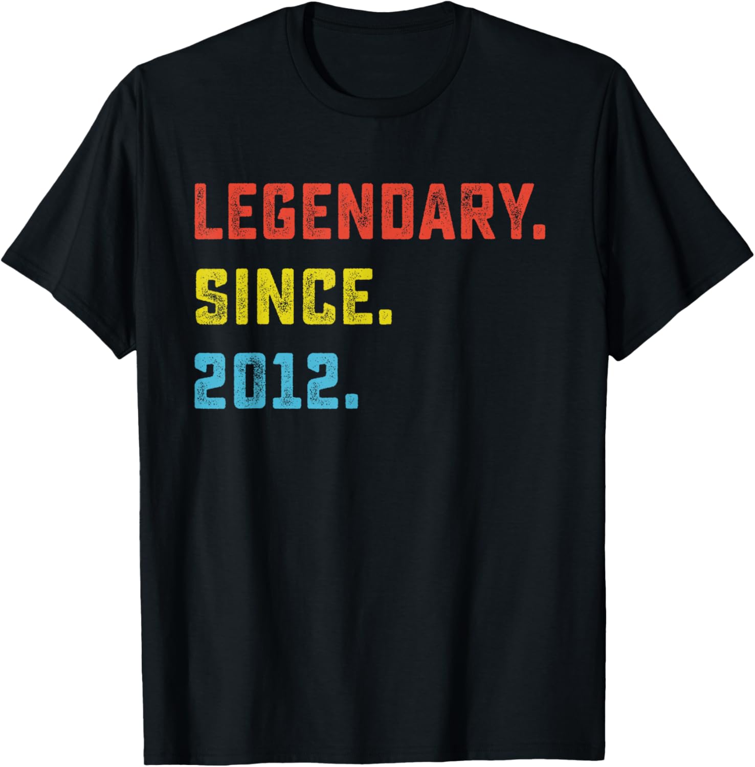 14th Birthday Gift Legendary Since 2012 14 Years Old T-Shirt - T-Shirt | Black