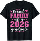 Class of 2026 Graduation Proud Family of A 2026 Graduate T-Shirt - T-Shirt | Black