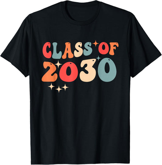 Class of 2030 Graduation First Day of School 7th Grade T-Shirt - T-Shirt | Black