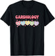 Cardiac Nurse Love Hearts Valentine Cardiology Nurse T-Shirt - T-Shirt | Black