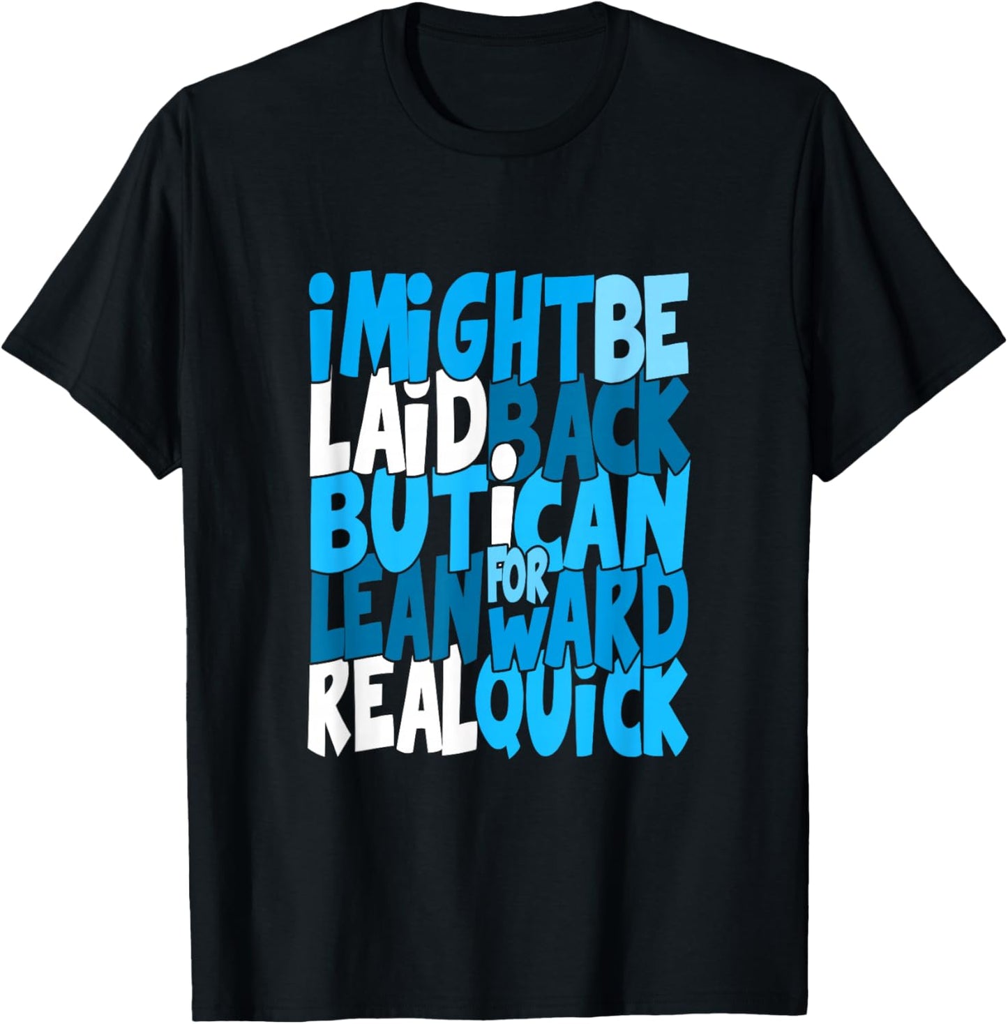 Blue Color Real Quick Blue Graphic T-Shirt - T-Shirt | Black