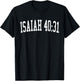Isaiah 40:31 Bible Verse Christian Vintage Distressed Text T-Shirt - T-Shirt | Black