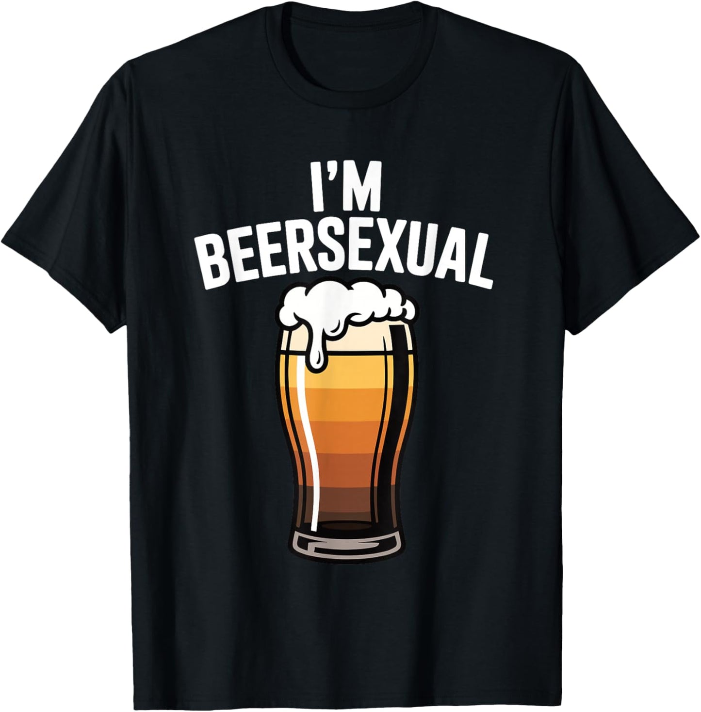 I'm Beersexual Beer Drinking LGBTQ Pride Beer Lover's T-Shirt - T-Shirt | Black