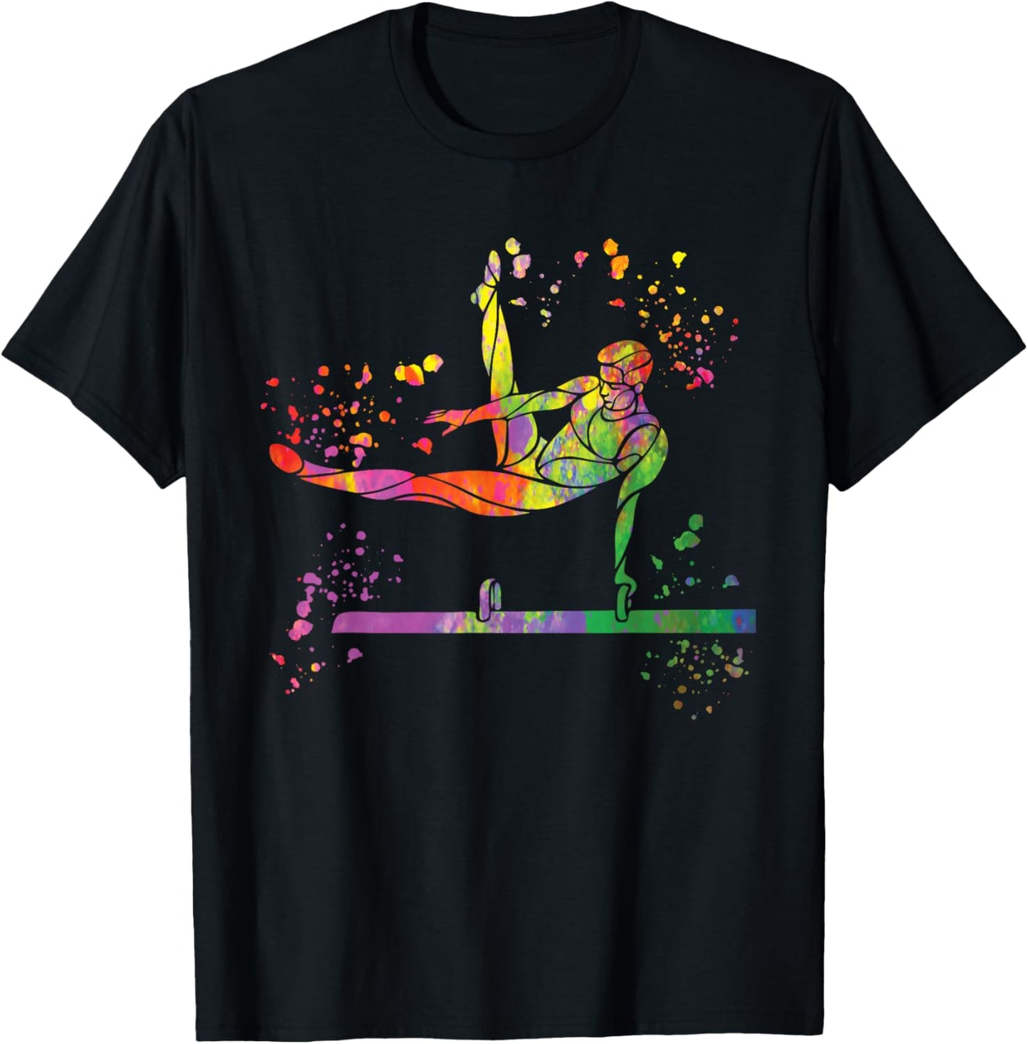 Gymnast Pommel Horse Boys Kids Artistic Gymnastics T-Shirt - T-Shirt | Black