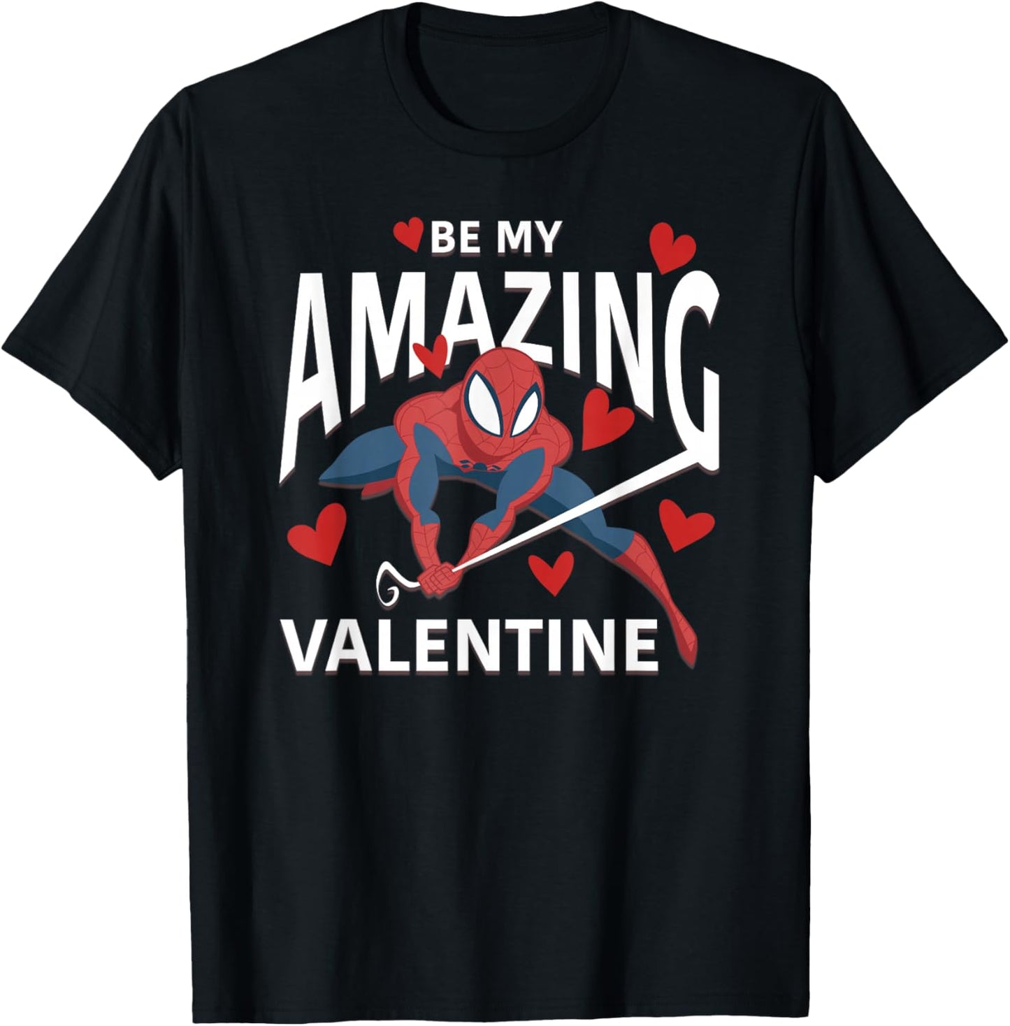 Marvel Spider-Man Valentine's Day Be My Amazing Valentine T-Shirt - T-Shirt | Black