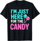 Im Just Here for The Candy Halloween T-Shirt - T-Shirt | Black