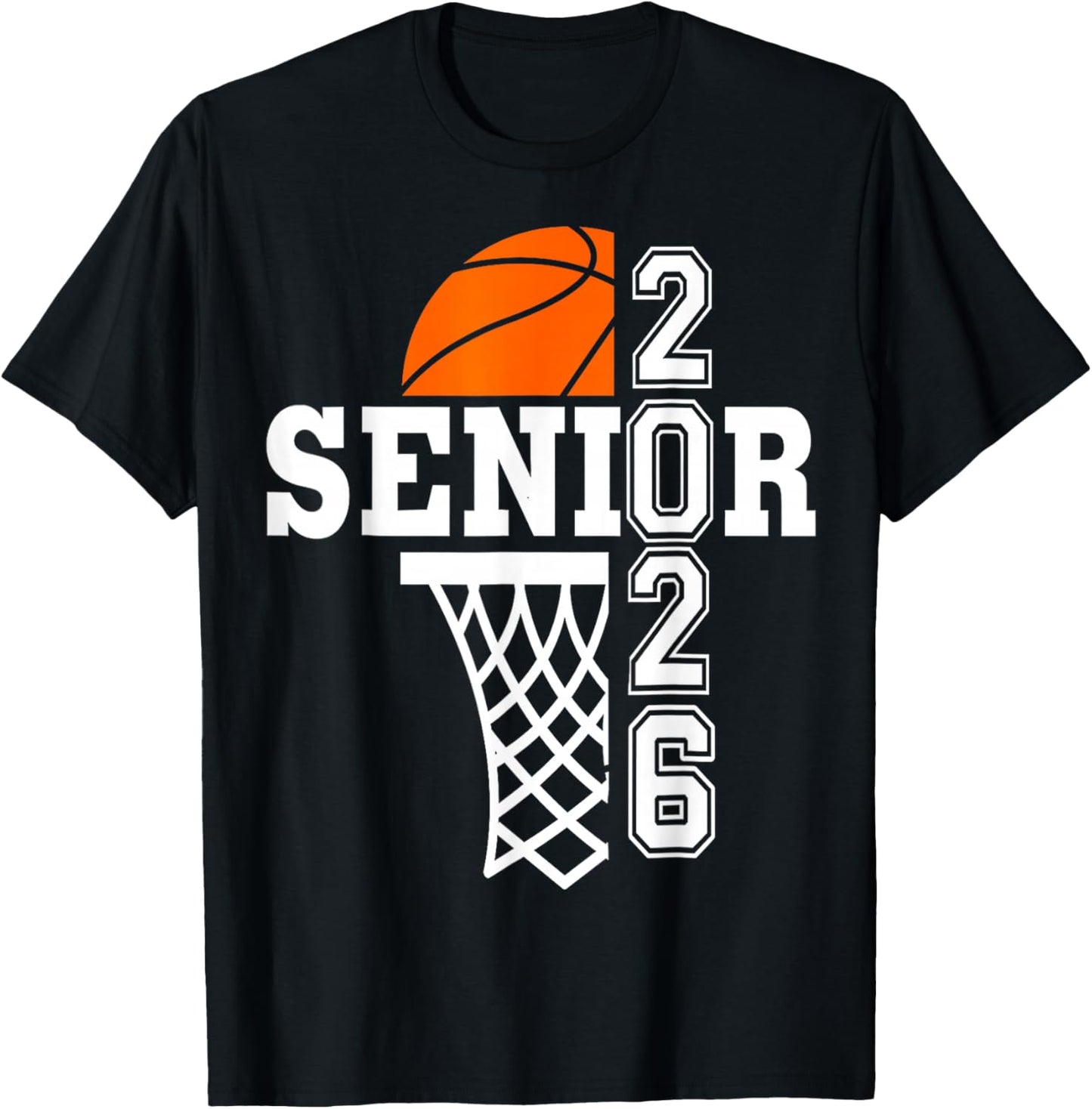 Class of 2026 Basketball Senior 26 Player Team Graduation T-Shirt - T-Shirt | Black