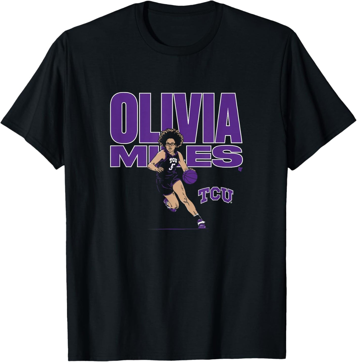 Olivia Miles - Name Pose - TCU Women's Basketball T-Shirt - T-Shirt | Black