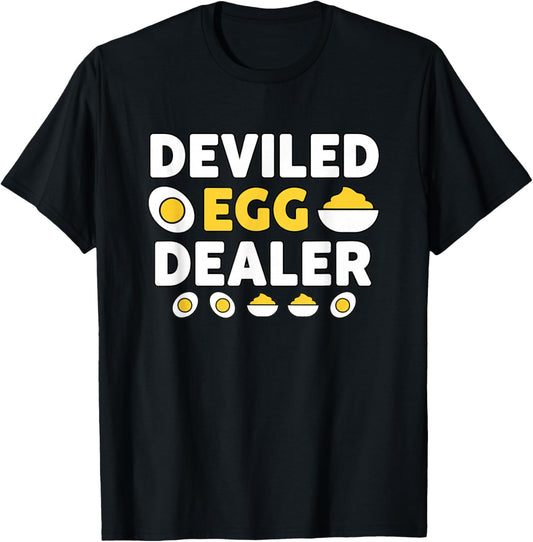 Funny Deviled Egg Dealer Thanksgiving Brand':'Deviled Egg T-Shirt - T-Shirt | Black