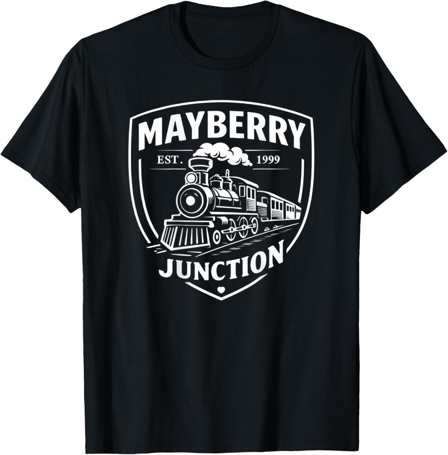 Mayberry Junction Vintage Train Est. 1999 Retro Design T-Shirt - T-Shirt | Black