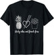 Funny Aesthetic Snack Lover Fries Pineapple Style T-Shirt - T-Shirt | Black