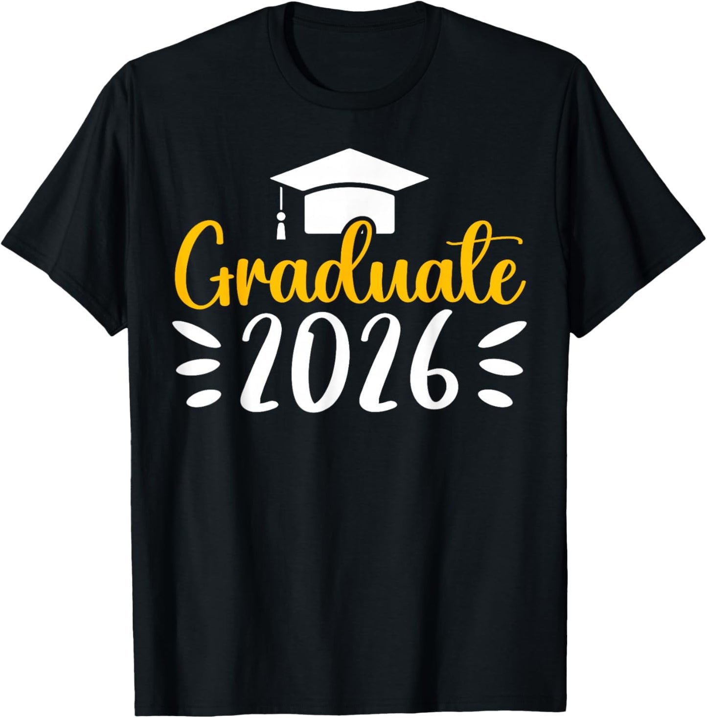 Graduate Class of 2026 Proud Senior High School Graduation T-Shirt - T-Shirt | Black