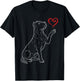 Cane Corso Lover Dog Art Holding Heart Valentines T-Shirt - T-Shirt | Black