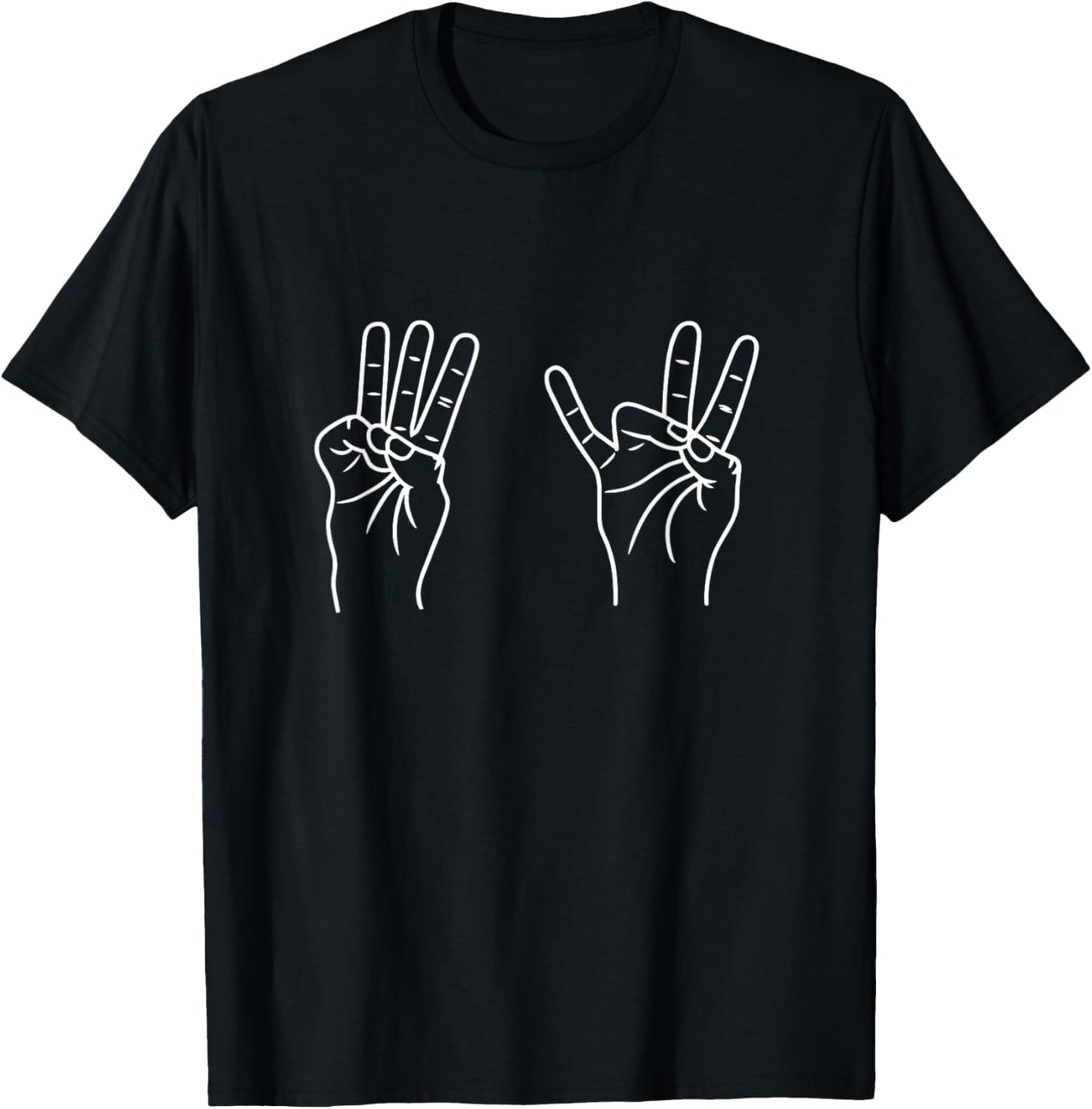 ASL Sign Language Funny 67 Meme Viral Hand Signs Slang T-Shirt - T-Shirt | Black