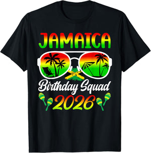 Jamaica Birthday Squad 2026 Jamaica Birthday Trip T-Shirt - T-Shirt | Black