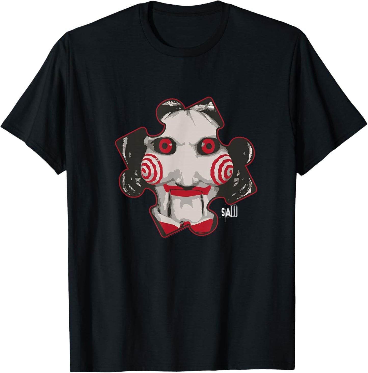 Saw Billy The Puppet Puzzle Piece T-Shirt - T-Shirt | Black