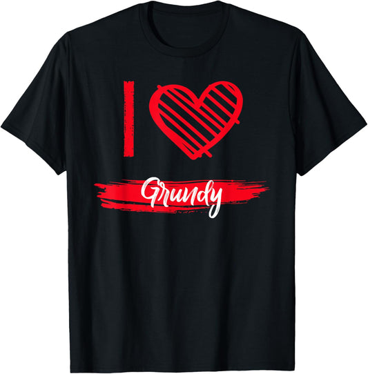 I Love Grundy County I Heart Grundy T-Shirt - T-Shirt | Black