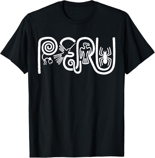 Peru Nazca Lines Geoglyphs T-Shirt - T-Shirt | Black