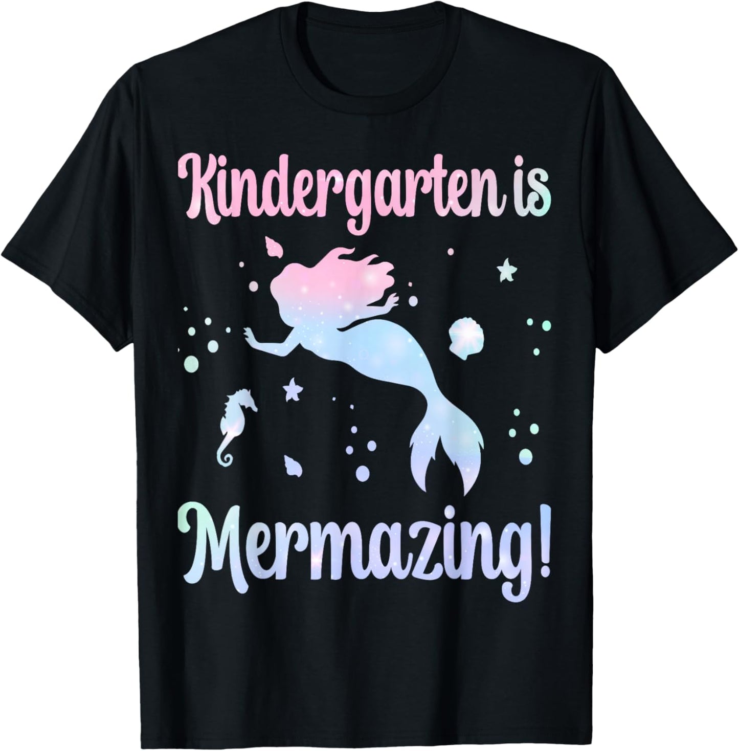 Kindergarten is Mermazing - Mermaid School Student Teacher T-Shirt - T-Shirt | Black
