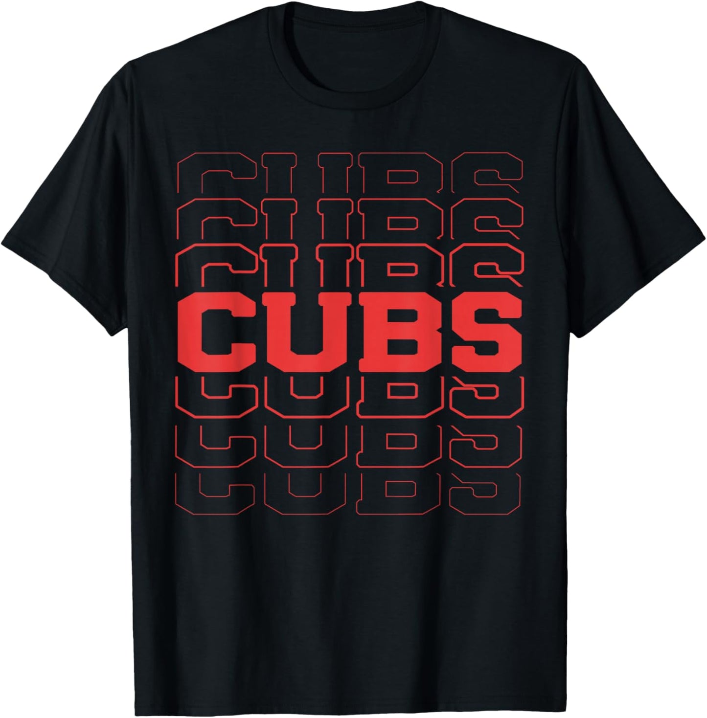 Vintage Cubs Name Personalized Retro Women Kid T-Shirt - T-Shirt | Black