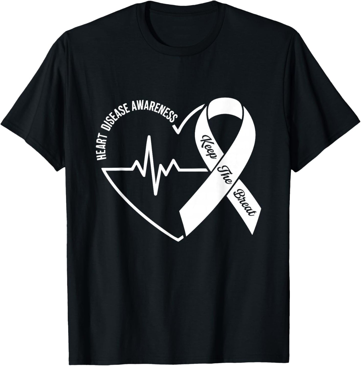 Wear Red Heart Disease Awareness Red Heart Health T-Shirt - T-Shirt | Black