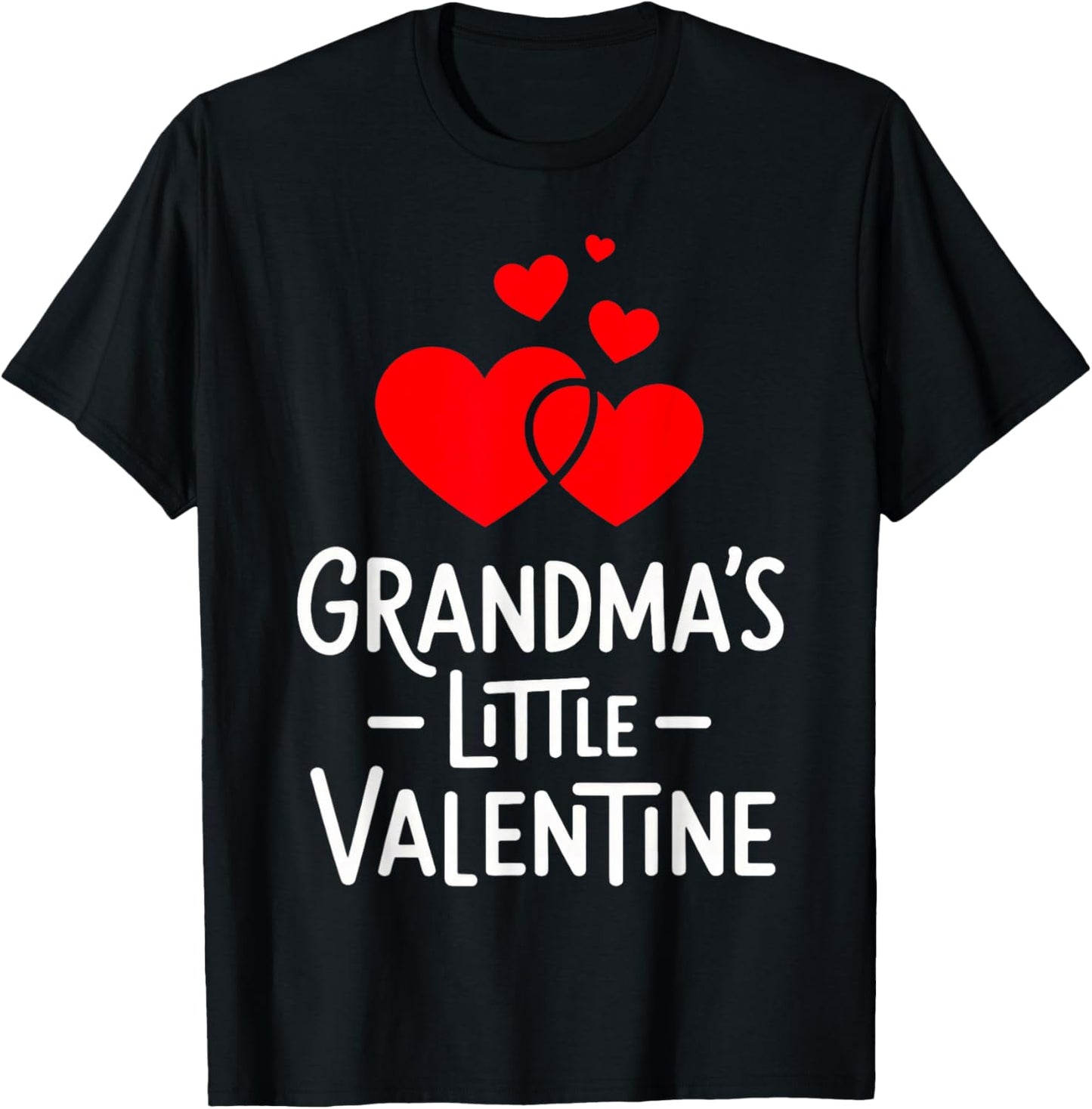 Grandma's Little Valentine Cute T-Shirt - T-Shirt | Black