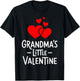 Grandma's Little Valentine Cute T-Shirt - T-Shirt | Black