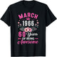 Awesome Since 1966 60 Years Old March 60Th Birthday Women T-Shirt - T-Shirt | Black