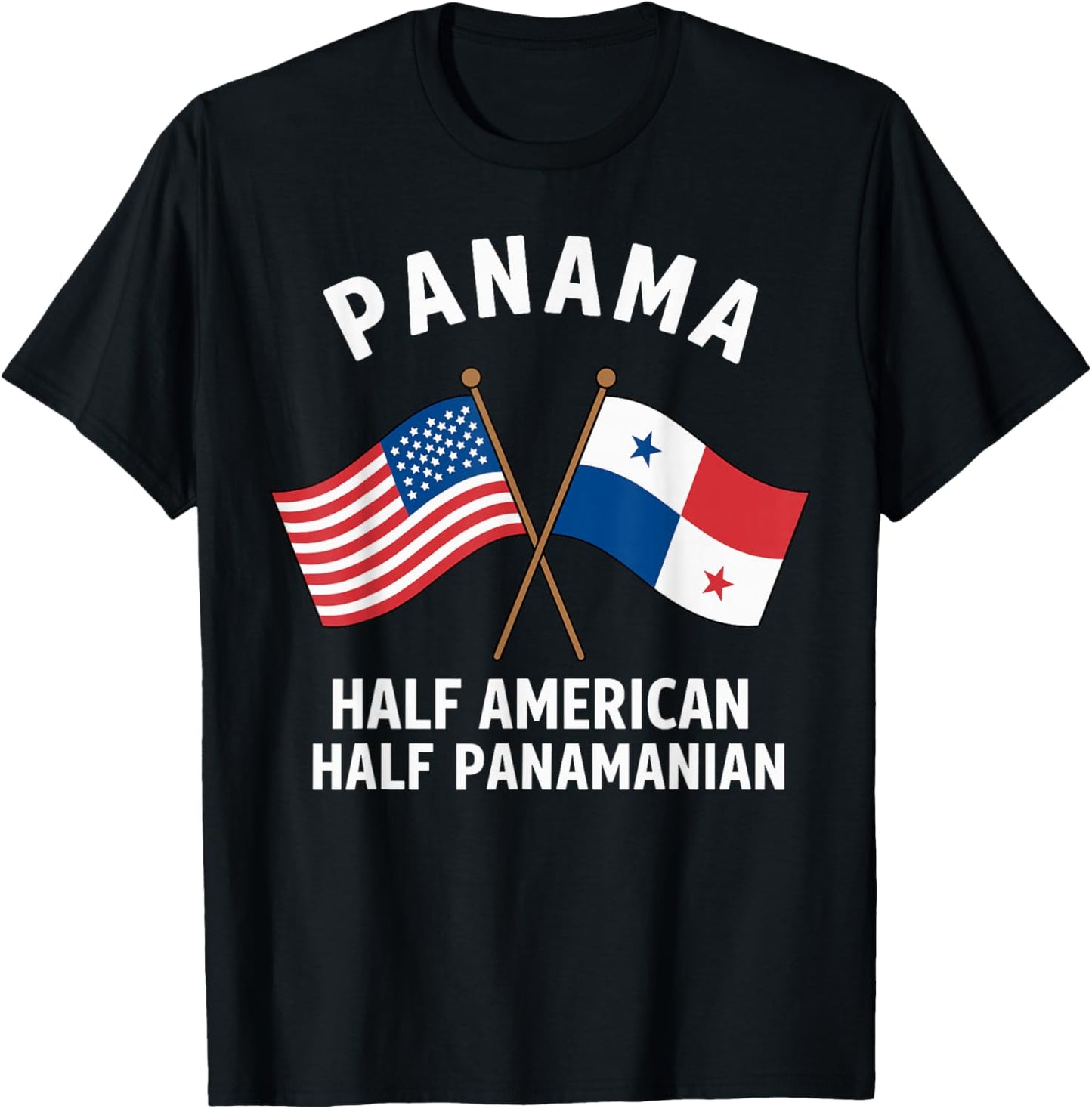 Half American Half Panamanian American Panama Heritage T-Shirt - T-Shirt | Black