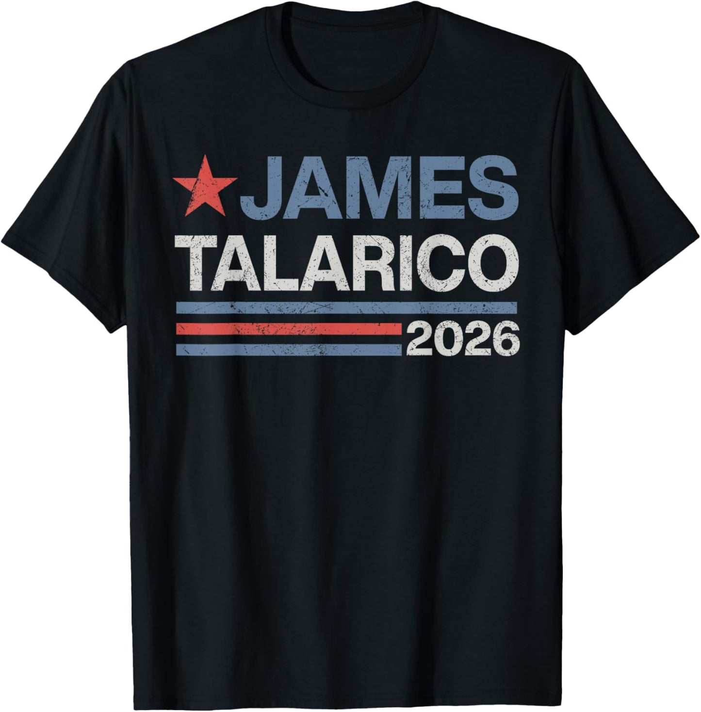 James Talarico for U.S. Senate from Texas 2026 Retro US Flag T-Shirt - T-Shirt | Black