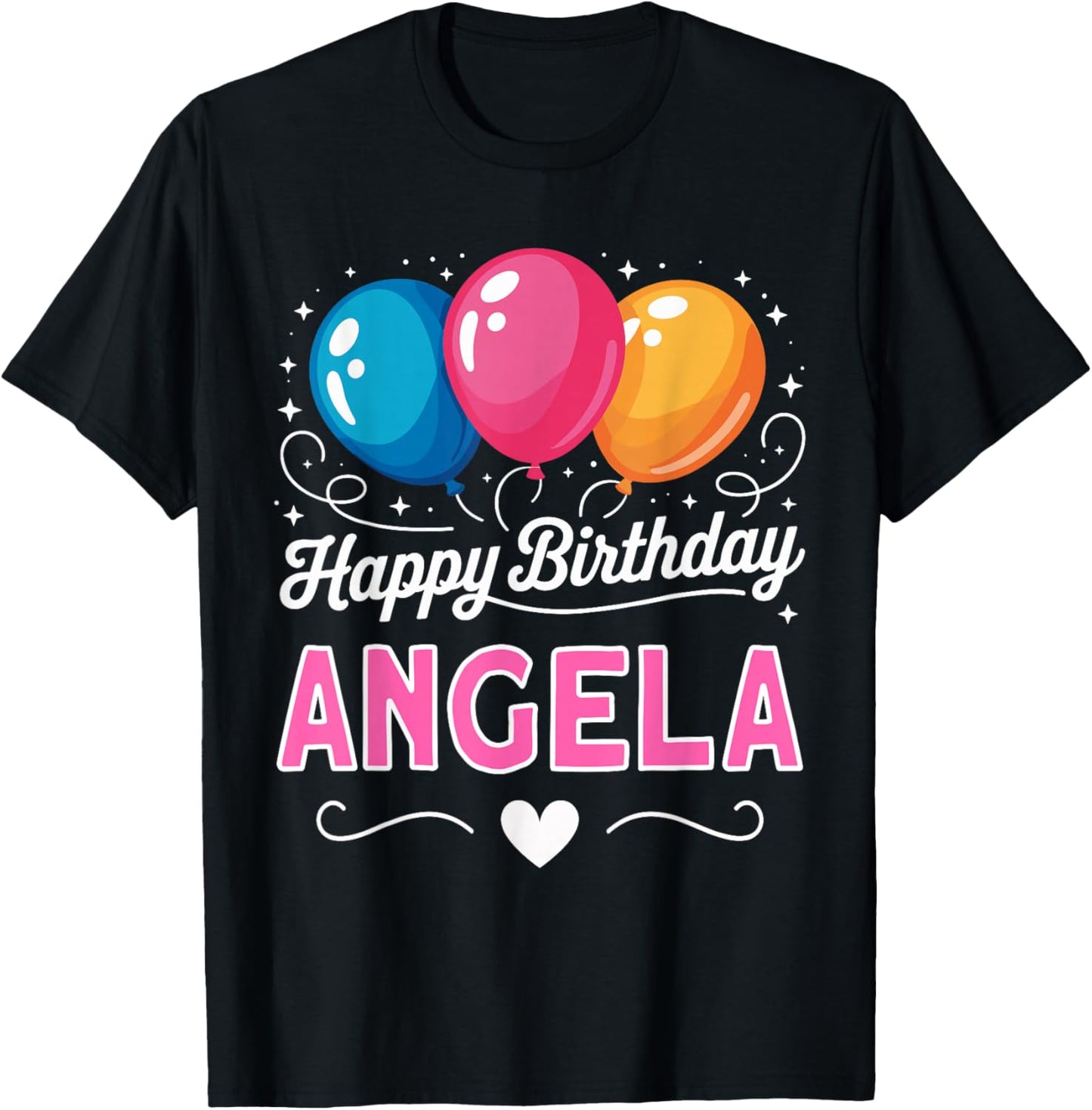 Happy Birthday Angela T-Shirt - T-Shirt | Black