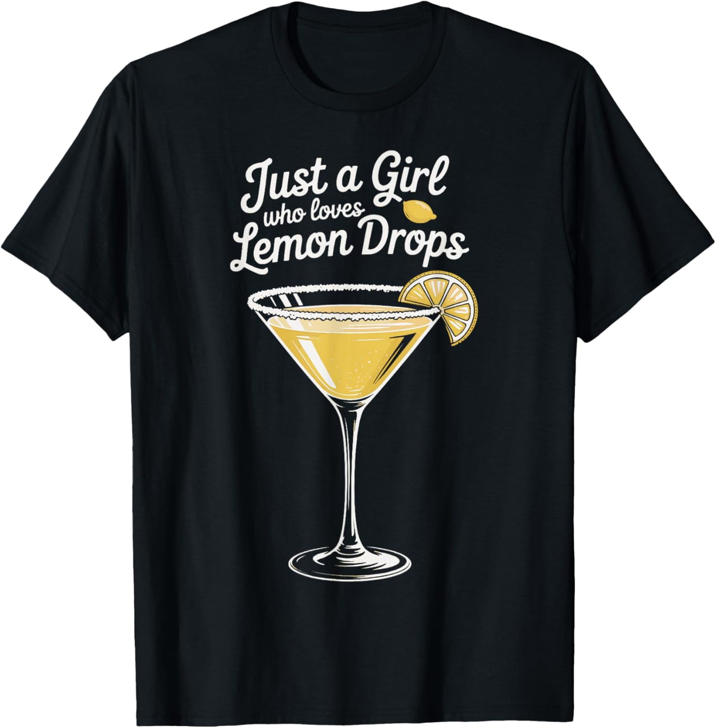 Martini Drinker Lemon Drop Cocktail Drinks T-Shirt - T-Shirt | Black
