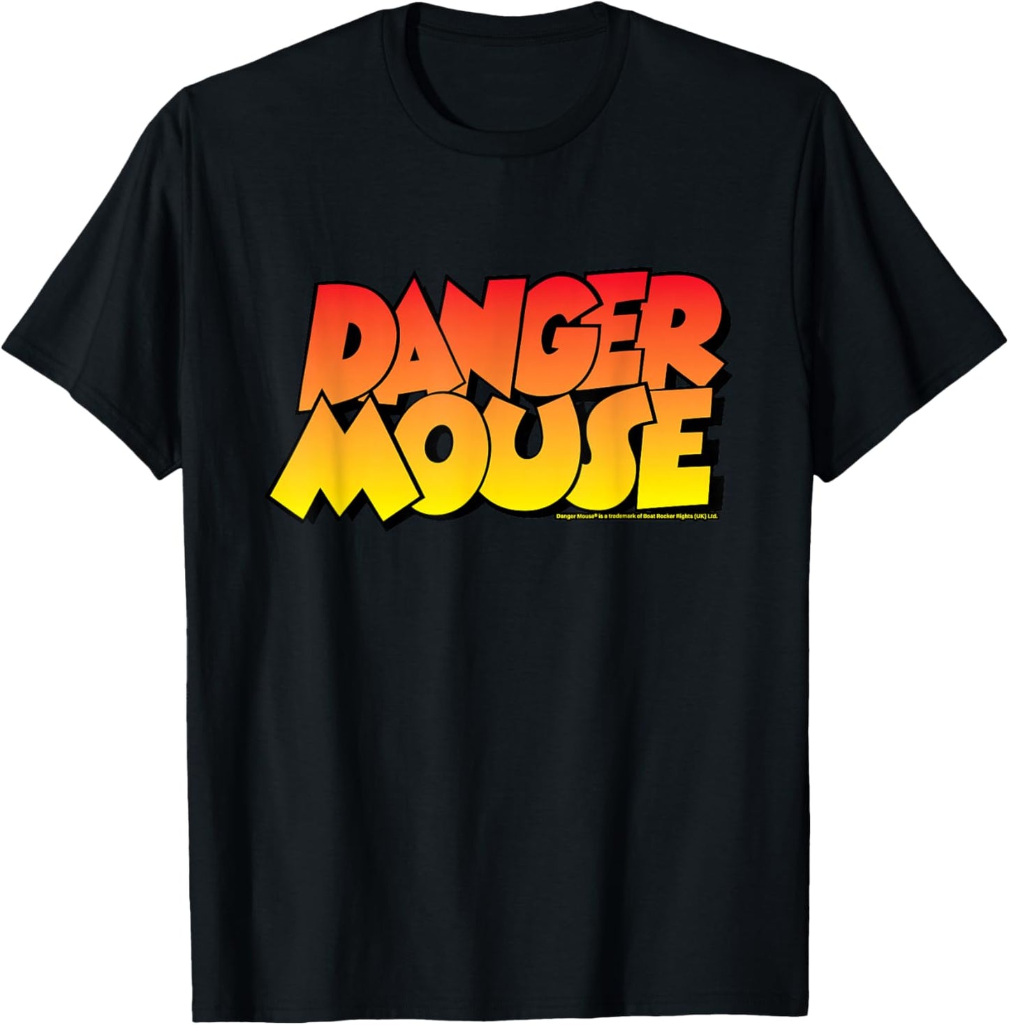 Danger Mouse Classic Logo Retro T-Shirt - T-Shirt | Black