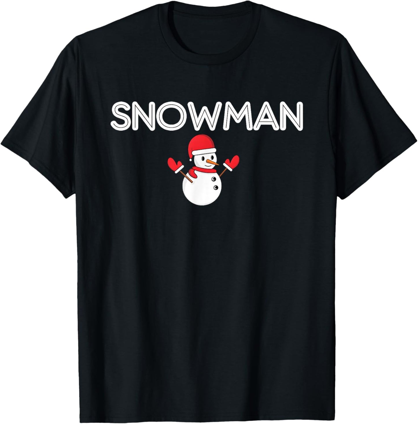 Snowman and Snow Blower, Rude Couples Christmas T-Shirt - T-Shirt | Black