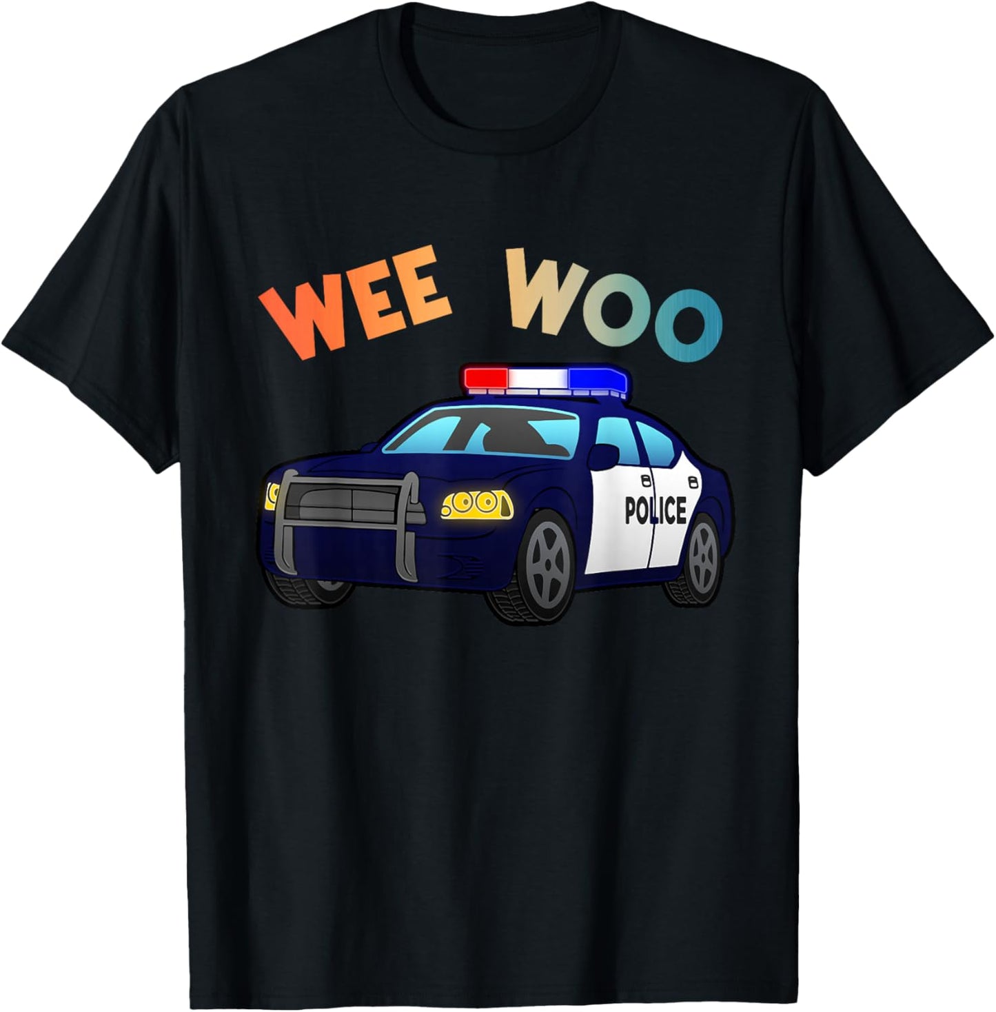 Funny Police Officer Art Women Kids Boys Cop Police T-Shirt - T-Shirt | Black