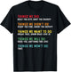 Retro Vintage Things We Did Didn't Want Will Won't Do T-Shirt - T-Shirt | Black