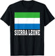 Sierra Leone Flag Patriotic National Roots Souvenir T-Shirt - T-Shirt | Black