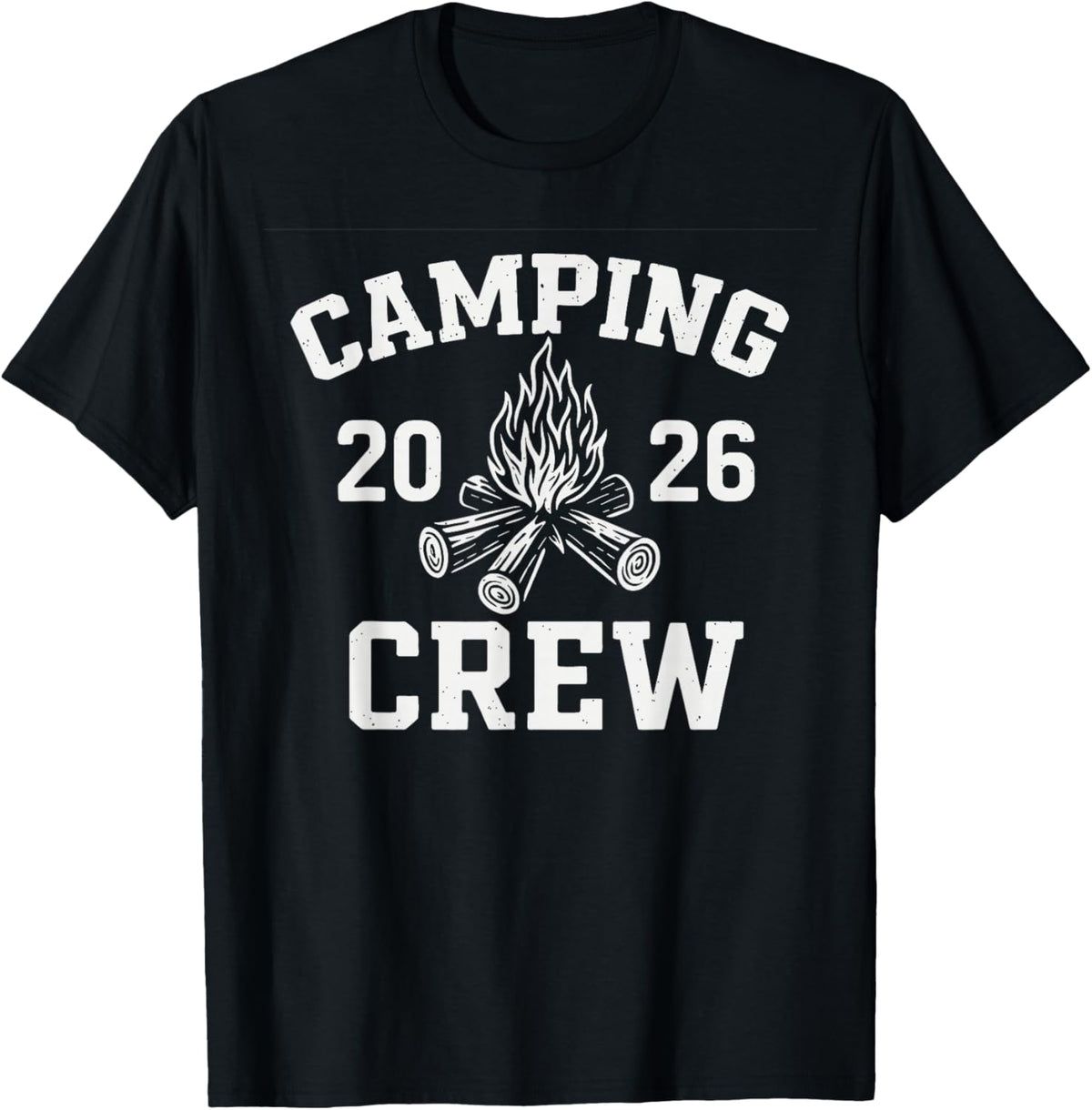 Retro Group Camper Trip Family Matching Camping Crew 2026 T-Shirt - T-Shirt | Black