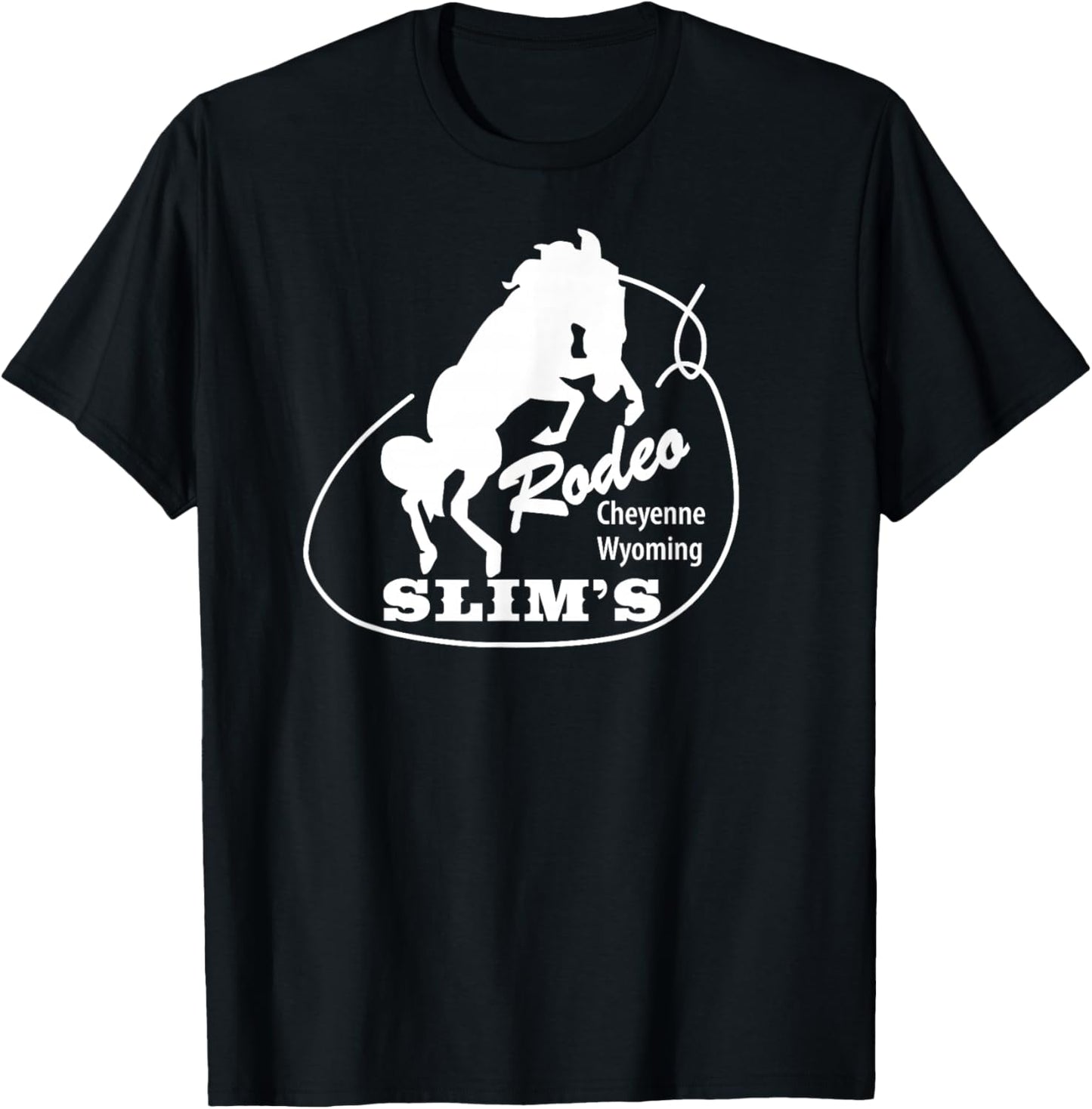 Famous Rachel - Vintage Cowboy Wyoming Rodeo Horse T-Shirt - T-Shirt | Black