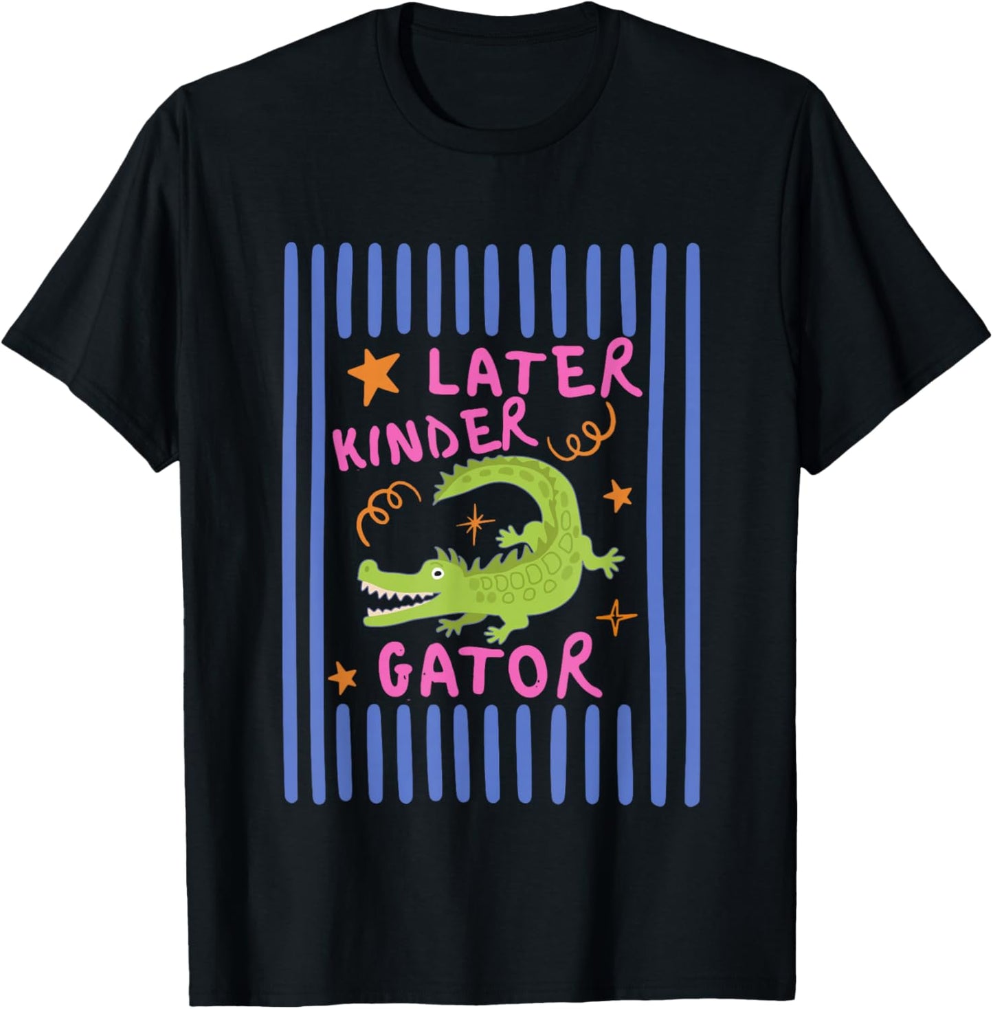 Cute See You Later Alligator Kinder Gator Last Day of School T-Shirt - T-Shirt | Black