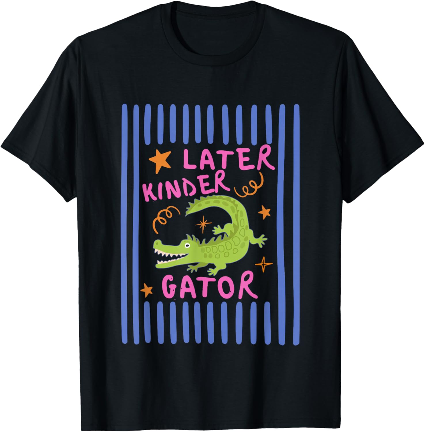 Cute See You Later Alligator Kinder Gator Last Day of School T-Shirt - T-Shirt | Black