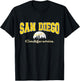 Retro San Diego City Baseball Skyline T-Shirt - T-Shirt | Black