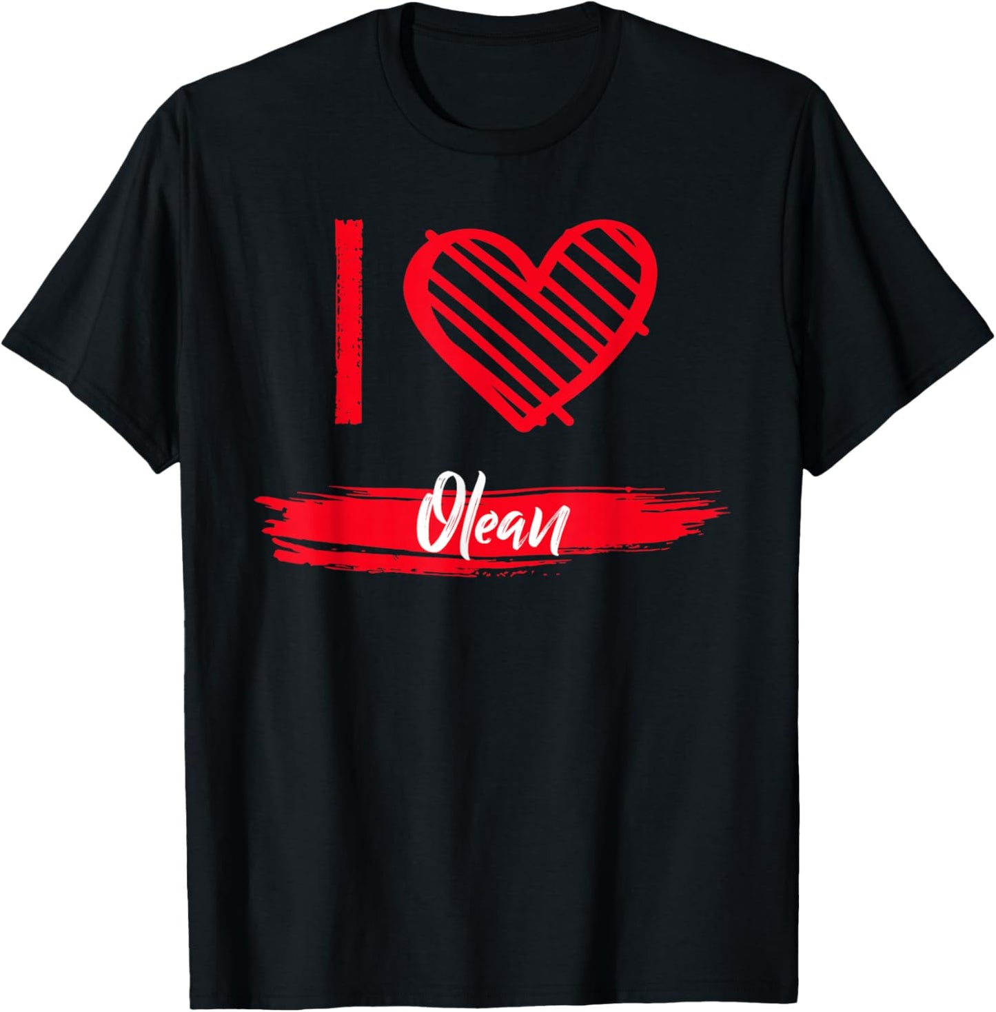 I Love Olean I Heart Olean T-Shirt - T-Shirt | Black
