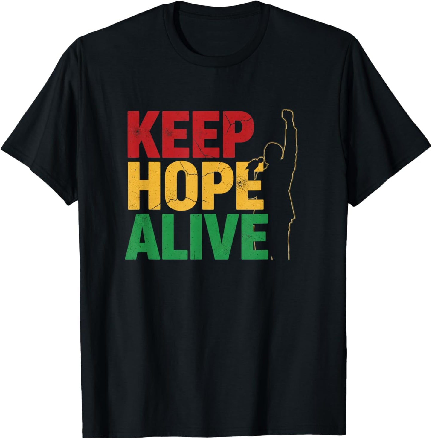 Keep Hope Alive Bold Quote Optimism Resilience Inspiration T-Shirt - T-Shirt | Black